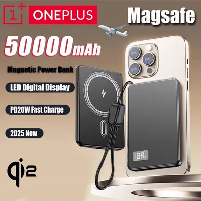 Oneplus 50000 mAh Tragbare Magnetische Drahtlose PowerBank Dünne PD22.5 W Schnelle Lade Externe Batterie für Magsafe Für iPhone Samsung