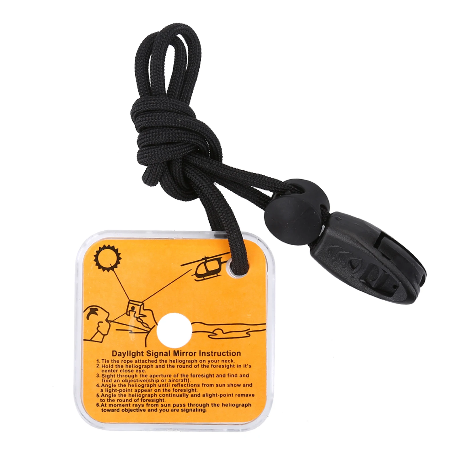 Outdoor Multifunktionale Survival Notfall Reflektierende Signal Spiegel Werkzeug Stern Blitzspiegel Image