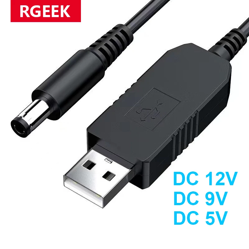 5.5*2.1mm WiFi a Powerbank Cavo Connettore DC 5V a 12V Cavo USB Convertitore Boost Cavo Step-up per Router Wifi Modem ventola