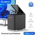 ORICO Docking station per HDD da 2/5 alloggiamenti Custodia per disco rigido SATA da 2,5/3,5 pollici Custodia SSD esterna HD USB 3.0 Tipo C DAS Estensione di archiviazione