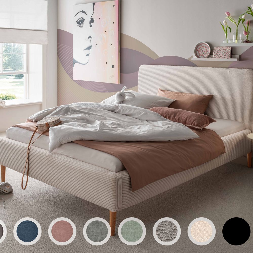 INFANSKIDS »Juna« Polsterbett 180x210 cm / Ascot 2403 Taupe Image