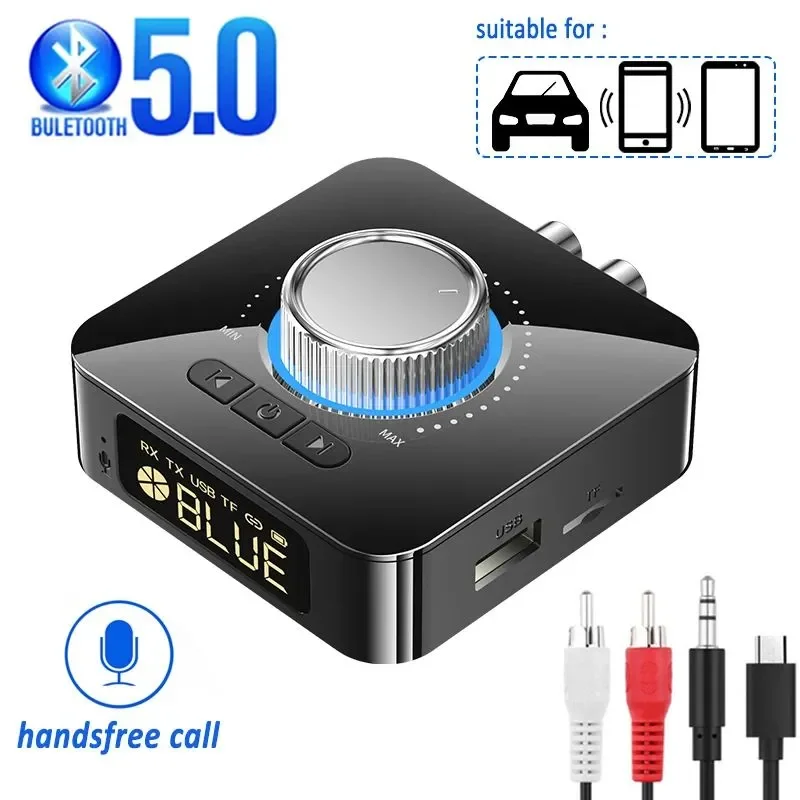 3D-Stereo-Bluetooth5.0-Audioempfänger optisch/koaxial/3,5 mm AUX-Wireless-Audio-Adapter für PC-TV-Autolautsprecher 8 Stunden Akkulaufzeit Image