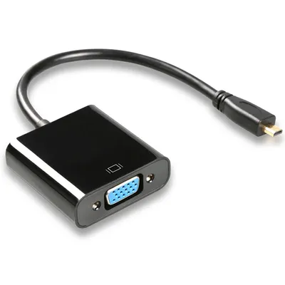 Micro HDMI to VGA Connector Micro HDMI to VGA Video cable Converter Adapter 1080P for Camera Laptop PC HDTV PS4 Projector TV