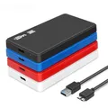 Custodia SSD USB 3.0 da 2,5", custodia per HDD SATA senza attrezzi per laptop, scatola per disco rigido portatile ultrasottile con design senza viti