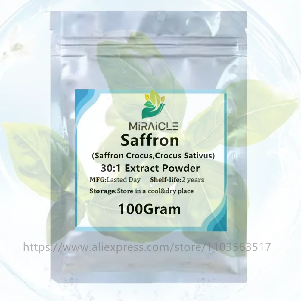 Maßgeschneidertes natürliches Safran-Krokus-Extrakt-Pulver mit Aluminiumfolienbeutel, der Doppeldeck-Plastiktüte für globale Verteiler verpackt Image