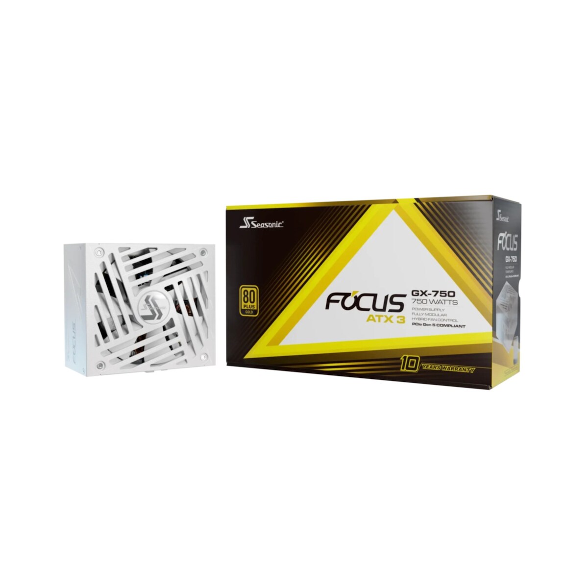 PC- Netzteil Seasonic Focus-GX-750 ATX 3.1 Modular Gold White FOCUS-GX-750-V4-WHITE Image