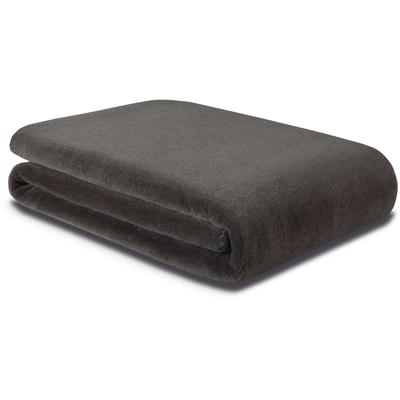 Wohndecke BIEDERLACK "Wohndecke Wool Feel im Pelz-Look", grau, B:150cm L:200cm, Wohndecken, mit gektteltem Zierstich Image
