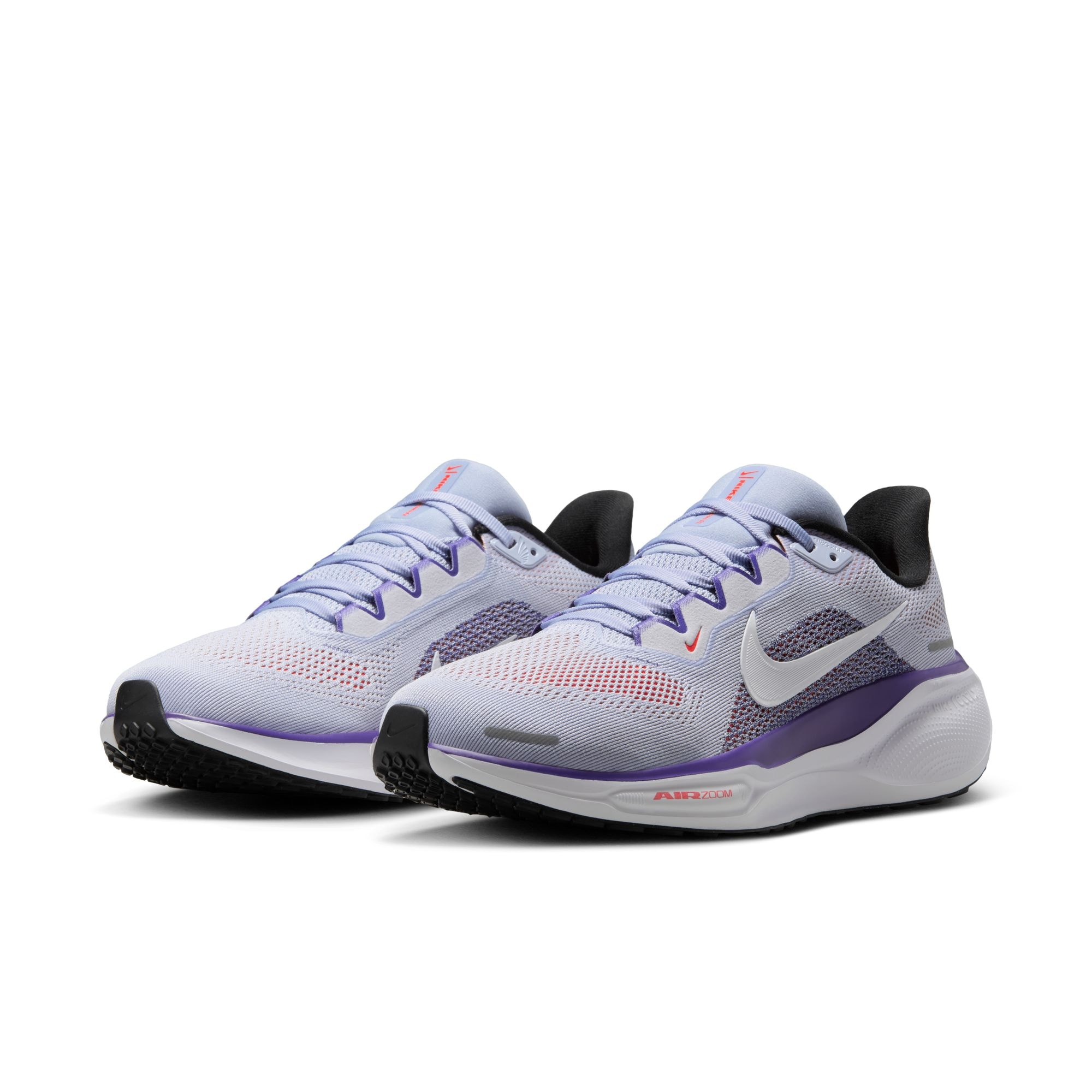Laufschuh NIKE "W AIR ZOOM PEGASUS 41", Gr. 40,5, lila (ghost, weiß, court lila, bright crimson), Textil, Schuhe