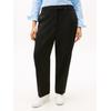 Anzughose TOMMY HILFIGER CURVE "CRV TIMELESS WOOL SLIM STRT PANT", Damen, Gr. 48, N-Gr, schwarz, Web, Obermaterial: 54% Polyester, 44% Wolle, 2% Elasthan, unifarben, casual, slim fit, Hosen, in großen Größen, mit Wolle