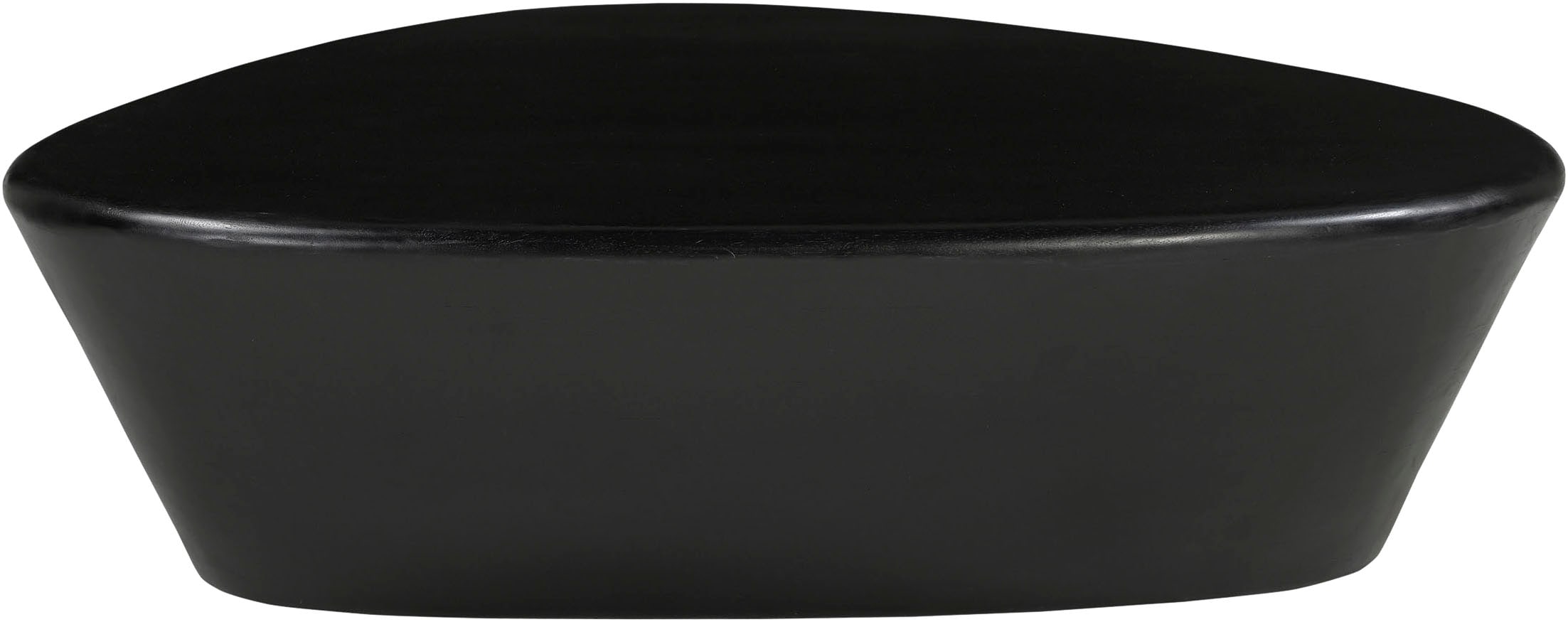 Couchtisch SIT, schwarz, B:107cm H:30cm T:78cm, Mango massiv, Tische, Couchtisch, dreieckige Tischplatte