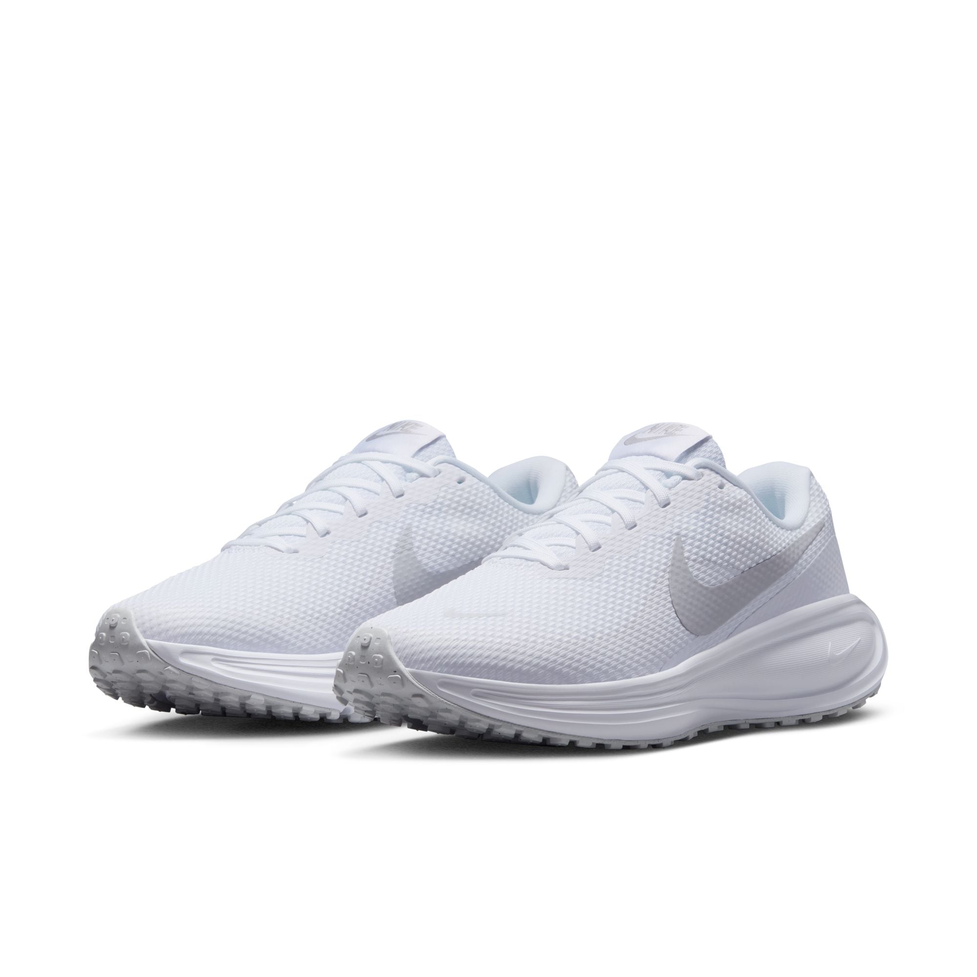 Laufschuh NIKE "W REVOLUTION 8", Gr. 41, silber (weiß, pure platinum), Synthetik, Textil, Schuhe