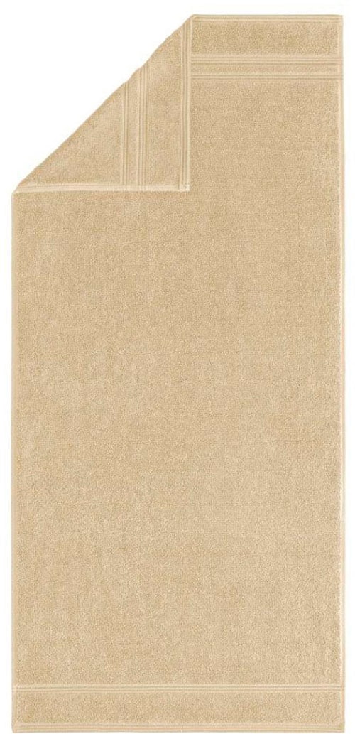 Handtücher EGERIA "Manhatten Gold", beige (silt), B:50cm L:100cm, Frottier, Obermaterial: 100% Baumwolle, Handtücher, Uni Programm mit Streifenbordüre, reine Baumwolle Image