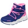 Schlupfboots SKECHERS "TURBO TREAD", Kinder, Gr. 34, blau (navy, rosa), Lederimitat, Textil, kontrastfarbene Details, casual, Schuhe, Winterboots mit Gummizug, Größenschablone zum Download