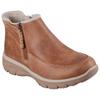 Winterboots SKECHERS "EASY GOING-INTO FALL", Damen, Gr. 40, braun, Lederimitat, casual, Schuhe, Boots mit Reißverschluss