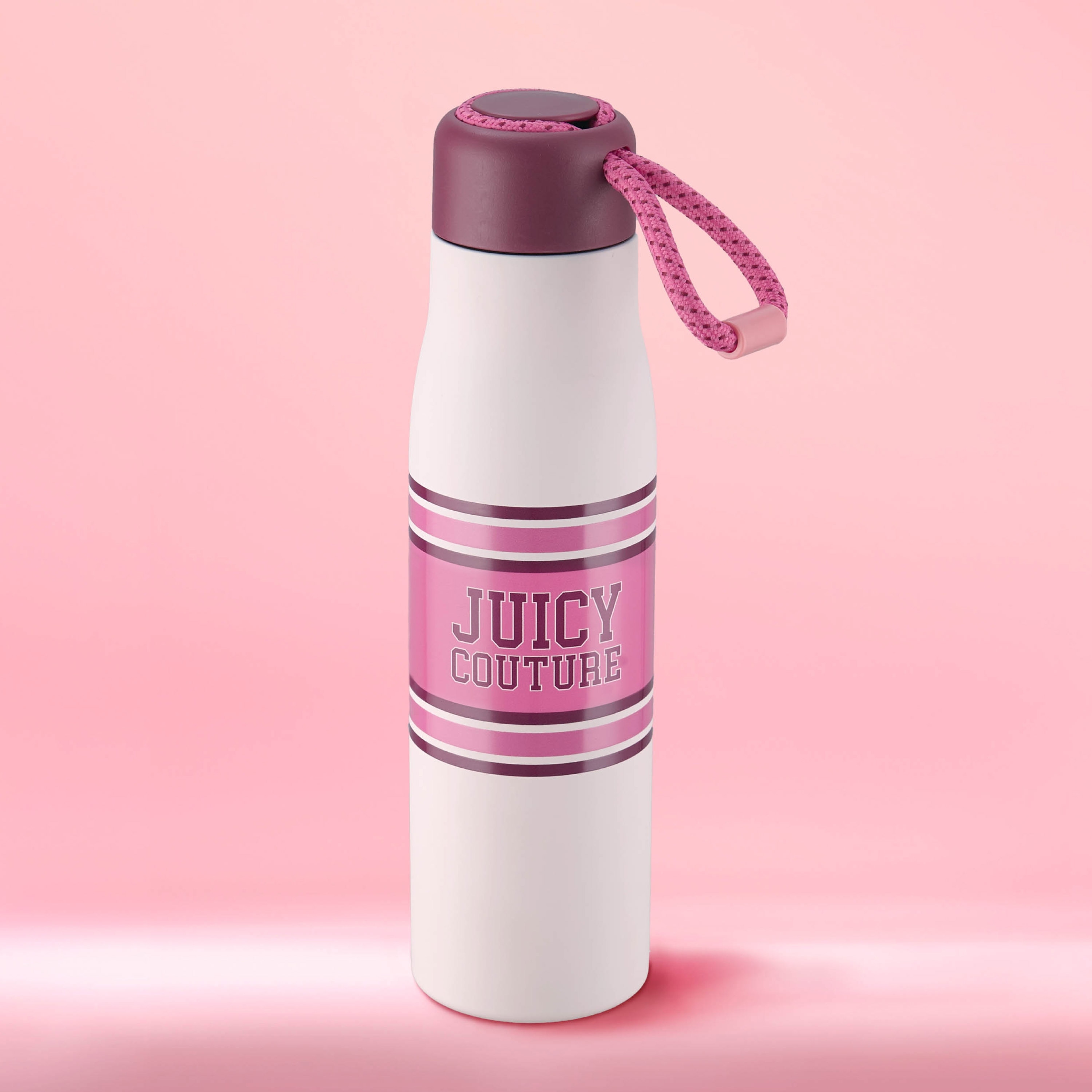 Juicy Couture Luxe Loop Hydration Stainless Steel Tumbler With Woven Loop Handle