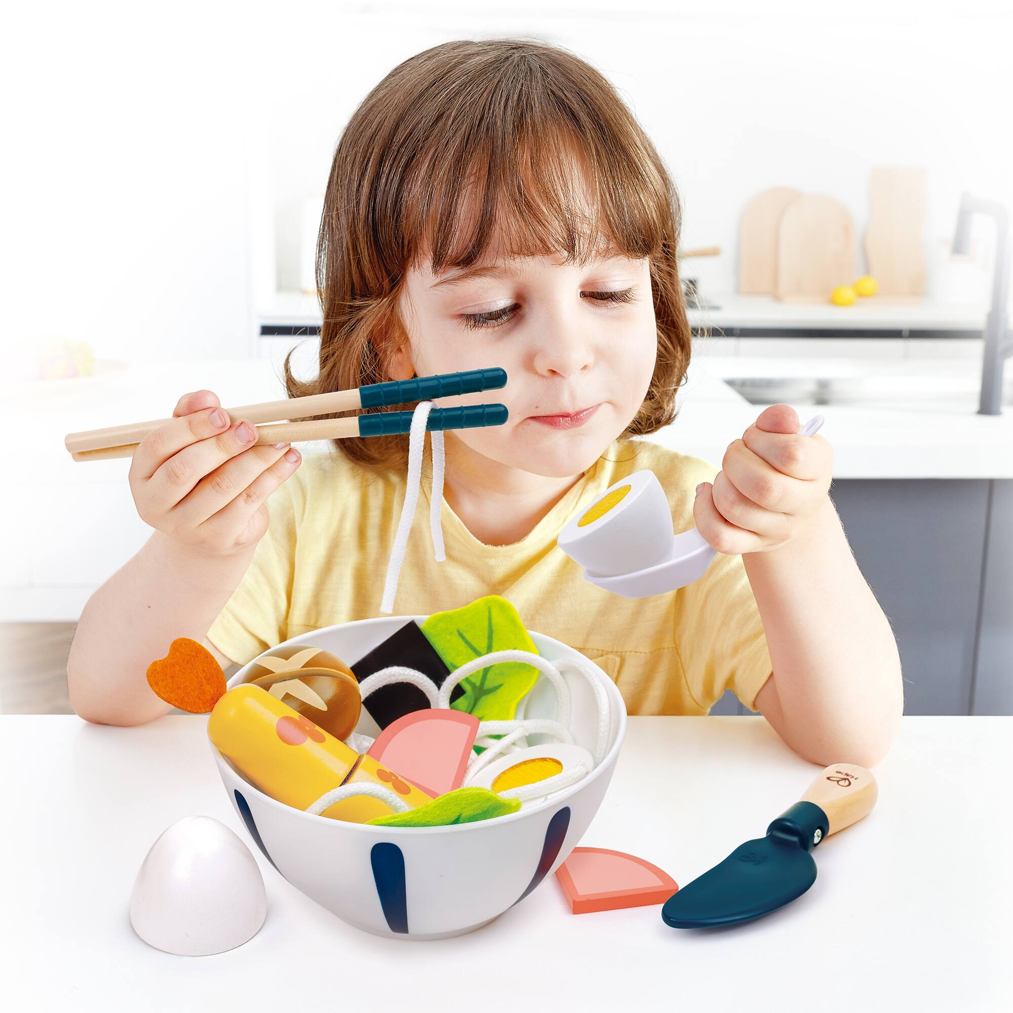 Hape: Slurp-Slurp Udon Set - 11pc, Wooden Food Toy, Ages 2+