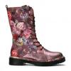 Laura Vita Incaso-18 Burgunderrot Floral Damen Gothic Viktorianische Lederstiefel