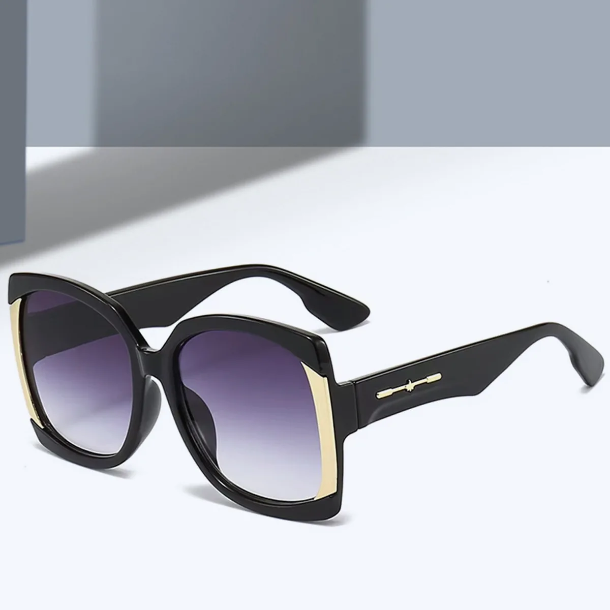 Neue Damenmode-Sonnenbrille mit quadratischem Rahmen, Straßenfotografie-Sonnenbrille, trendige Brille 5601 Image