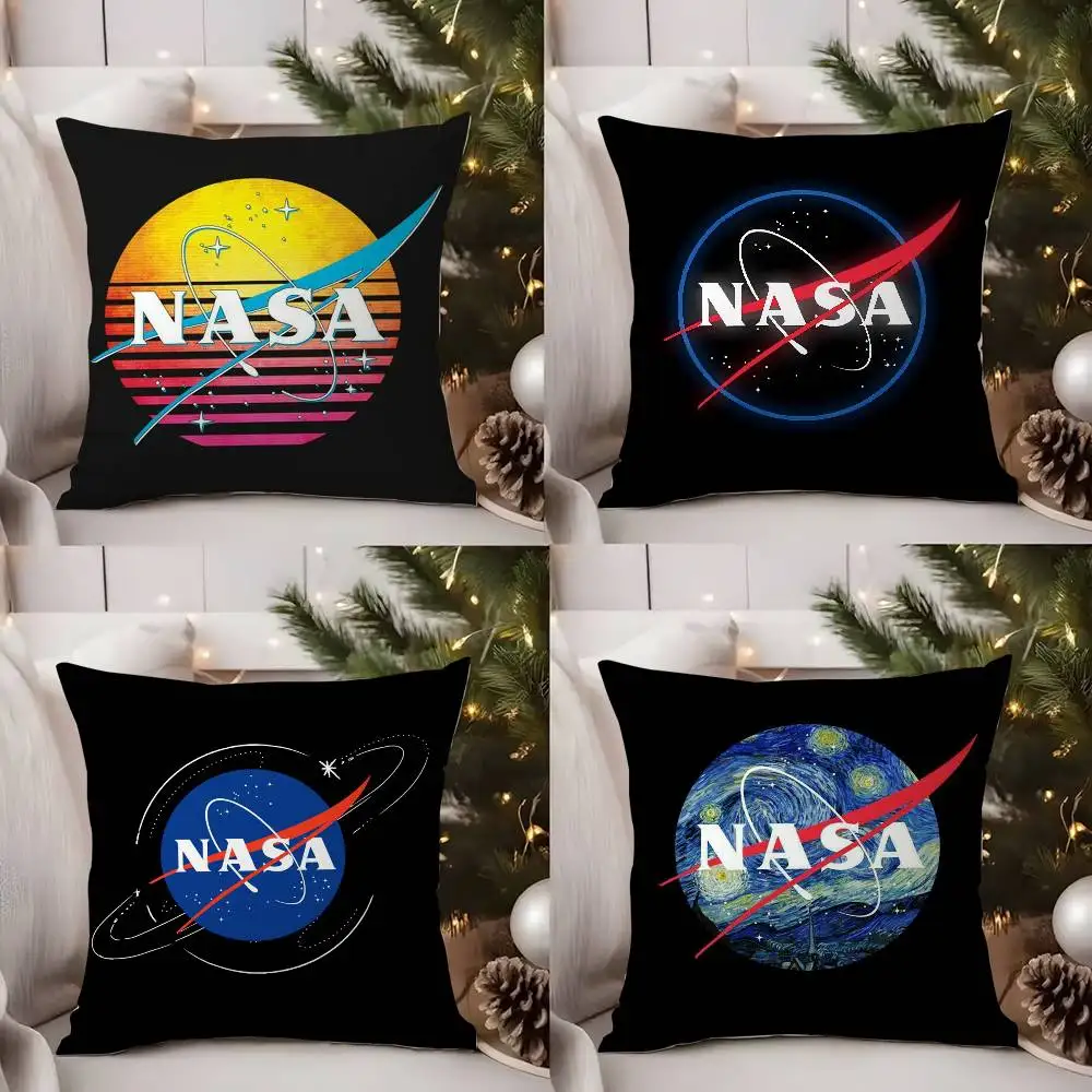 N-Nasa Space Kissenbezug, Sofa, Wohnzimmer, Schlafzimmer, doppelseitiger Druck, quadratisches Kissen, Nickerchen, Zeitkissenbezug Image