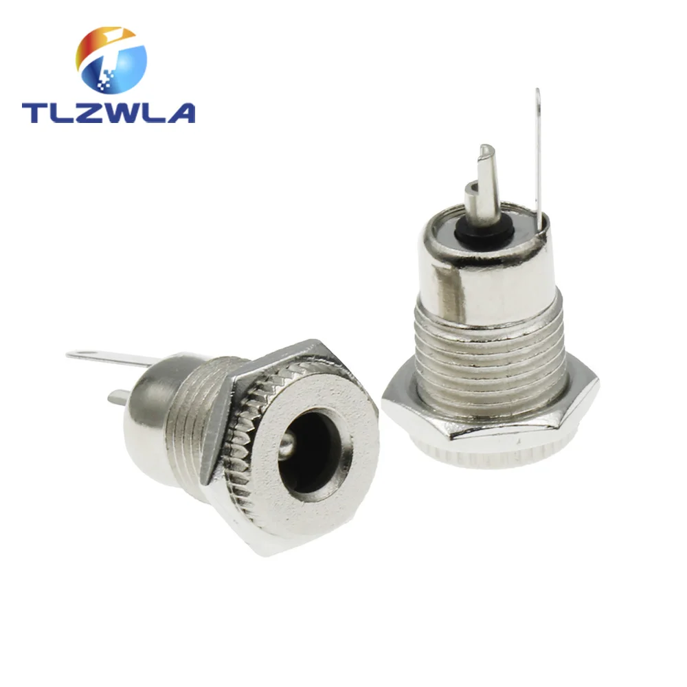 5 TEILE/LOS DC099 5,5mm x 2,1mm DC Power Jack Buchse Weibliche Panel Mount Stecker Metall DC-099 Offenes Loch 11MM 5,5*2,1 5,5*2,5 Image
