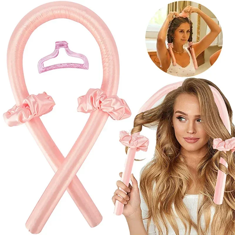 Haar Zubehör Für Frauen Clip Weiche Lockenwickler Heatless Curling Stange Stirnband Haar Styling Werkzeuge Curling Band Modellierung Set Image