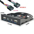 Adattatore per auricolare con microfono HUB da 9 pin a USB 2.0 Pannello frontale Disco floppy FDD Diskette Drive a convertitore scheda madre audio HD
