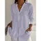 2025 Camicie da donna Camicetta con grafica a righe Camicetta con collo a bavero Camicie a maniche lunghe da donna Abbigliamento da donna Abbigliamento femminile