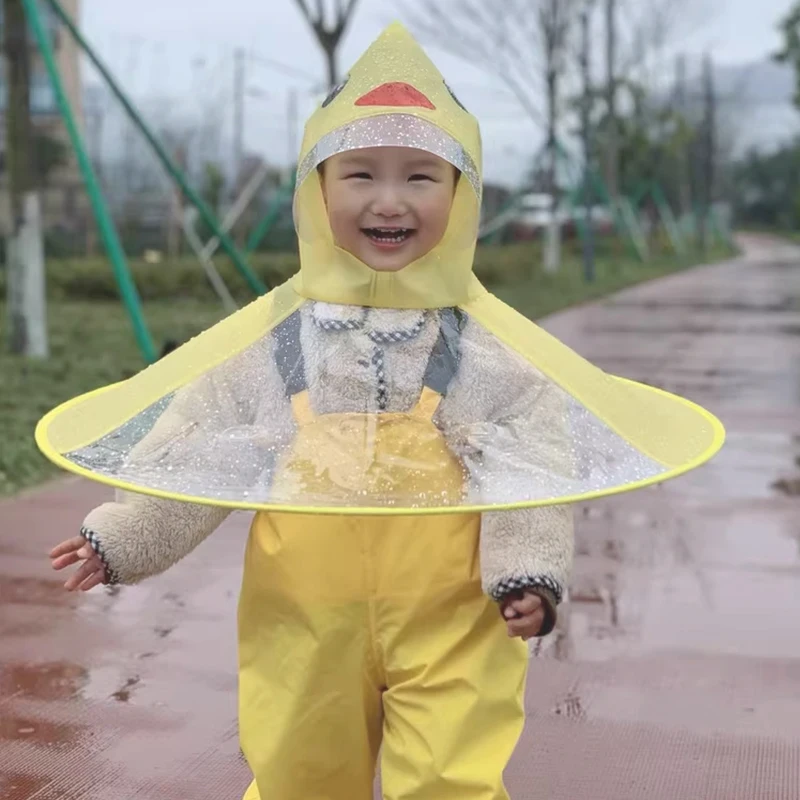 Kinder Tragbare Regen Regenschirm Hut Faltbare Outdoor Angeln Sonnenschirm Wasserdichte Camping Kopfbedeckung Kinder Regen Hut Regenschirm 65-70 cm Image