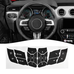 1pcs For FORD For MUSTANG 15-2018 Car Gen Steering Wheel Button Repair Decals Stickers Automotive Interior Accessories