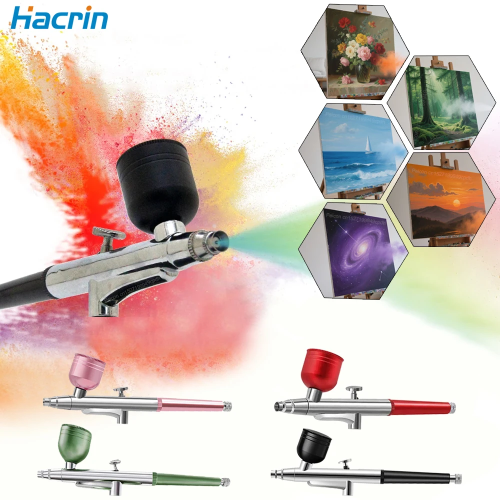 Tragbare Single Action Airbrush Spritzpistole 0,3mm Düsen Mini Spritzpistole Stift für Farbe Modell Kuchen Nagel Auto Malerei Schönheit inkjet Image