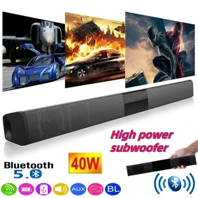 Powerful Bluetooth Sound Box 3D Computer Speaker Soundbar Super Portable Wireless Surround Stereo Sound Bar Home TV Subwoofer FM