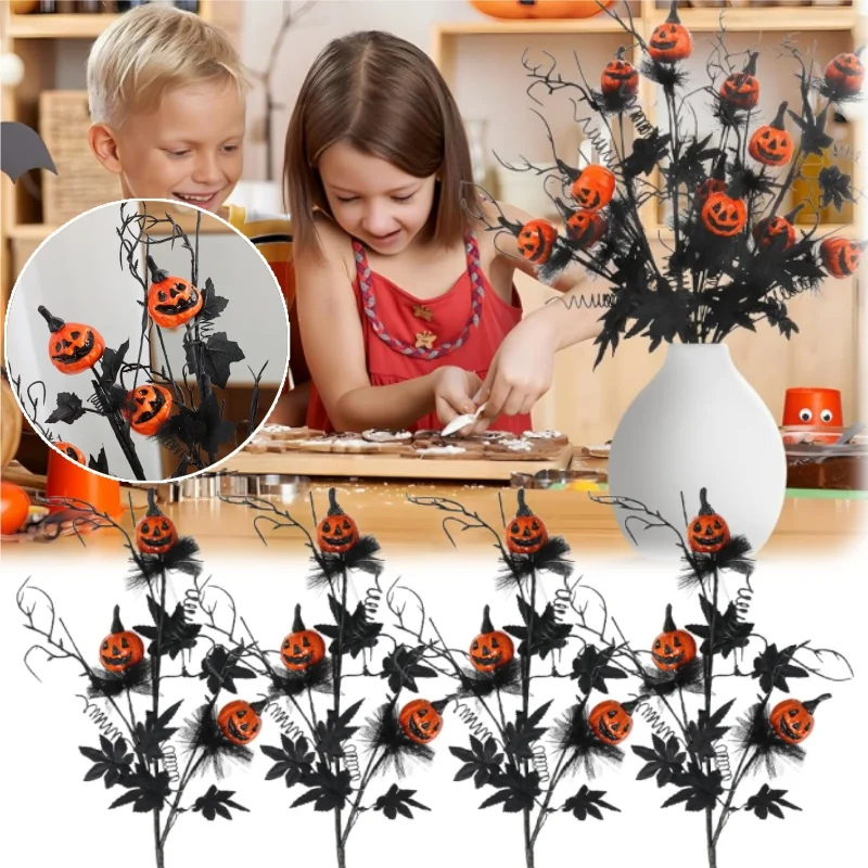 Blumenarrangement Dreizack Kürbis Halloween Home Party Dekoration Zubehör Lächelndes Gesicht Kürbis Vase Fotografie Requisiten Image