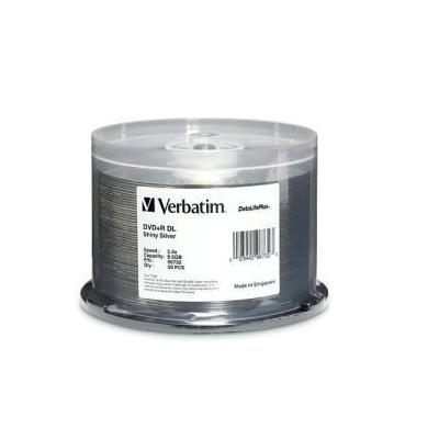 Verbatim 2.4x DVD+R Double Layer Media - 8.5GB - 120mm Standard - 50 Pack Spindle 96732