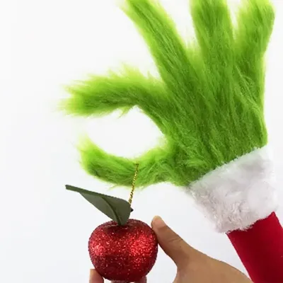 Christmas Elf Body Tree Decorations Arm for Christmas Tree Christmas Furry Green Monster Arms Hand for Christmas Tree Ornament