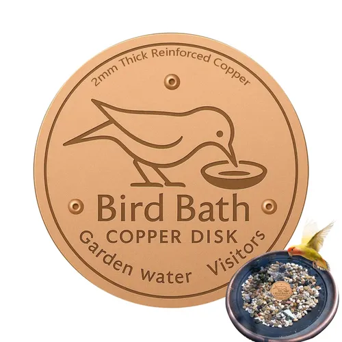 Vogelbad Kupferscheibe Dreipunktstütze Kupfer Vogelbad Reinigungsscheibe für Garten Vogelbad Schüssel Vögel Zubehör