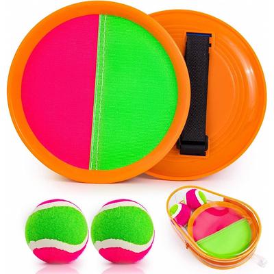 Toss and Catch Paddle Ball Game Outdoor Beach Pool Sand Toys Outside Lawn Yard Games for 3-2 Years Old Girls Boys Toys Birthday Gift (2 Paddles 2 Balls)