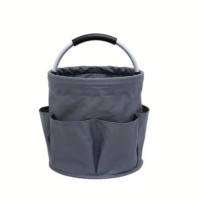 Multi-Pocket Portable Tool Storage Tote Bag – Durable Metal Garden Handbag with Multiple Open Pockets, Perfect for Small Tools, Gardening Essentials, Father's Day Gift