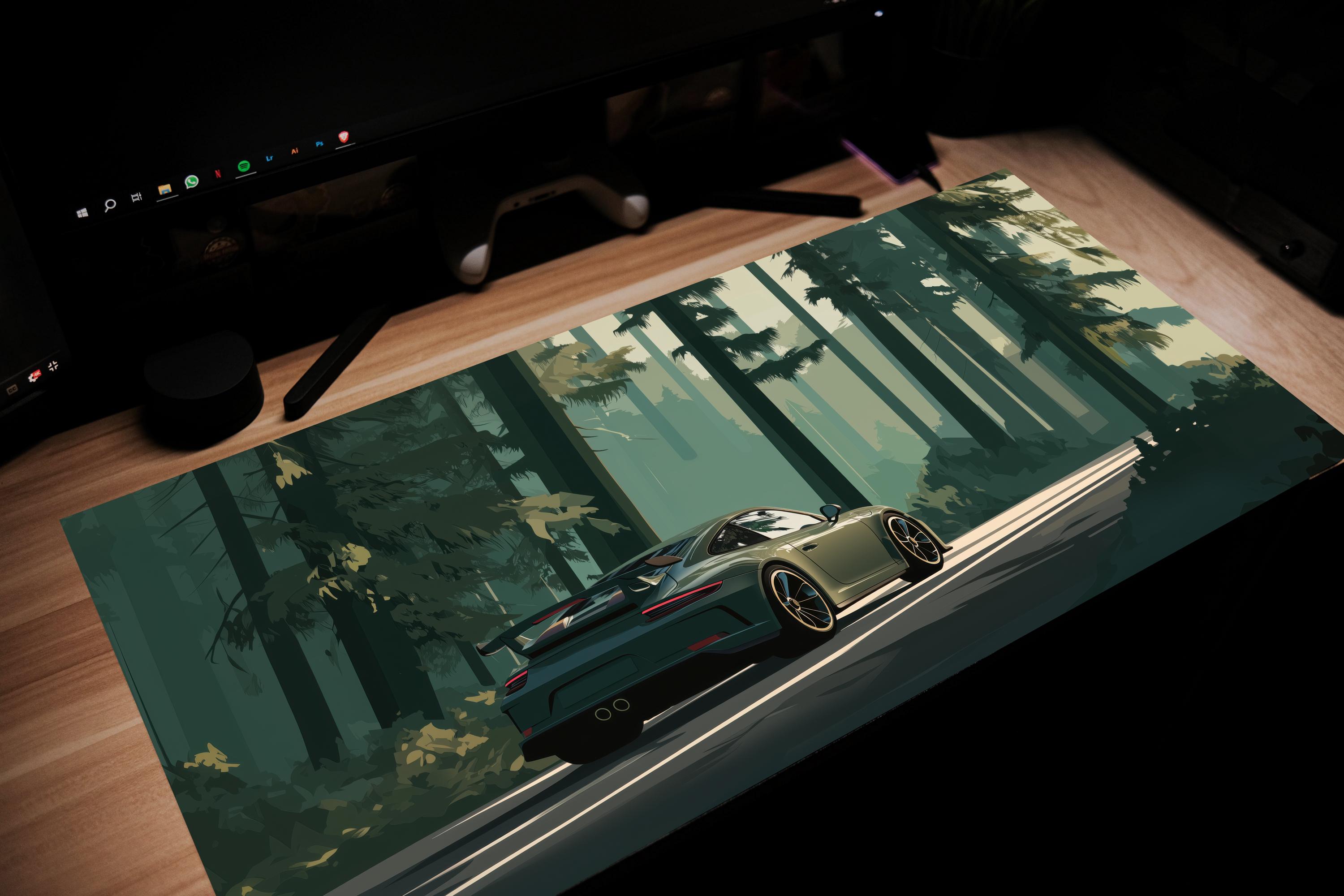 Tappetino per mouse 911 Forest - Tappetino per mouse per auto, Tappetino per mouse, Tappetino per mouse estetico, Regalo tappetino per mouse, Miglior