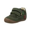 Sneaker KICKERS "Kickers Sneaker Leder", Gr. 18, grün (khaki), Leder, casual, Schuhe