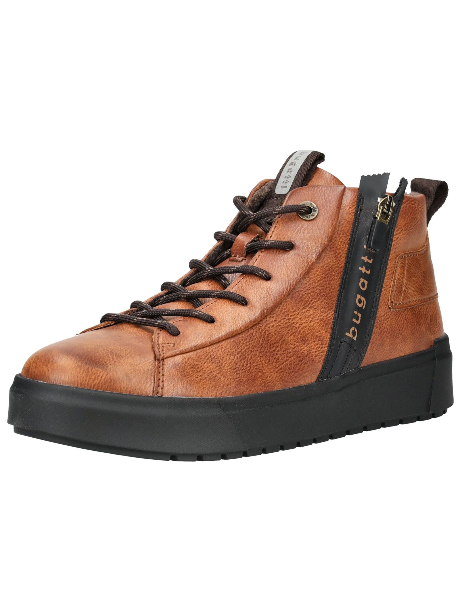 Sneaker BUGATTI "bugatti Sneaker Lederimitat", Herren, Gr. 44, cognac, Lederimitat, Schuhe Sneaker