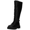 Schnürstiefel STEVE MADDEN "STEVE MADDEN Stiefel Leder", Damen, Gr. 36, schwarz, Leder, casual, Schuhe