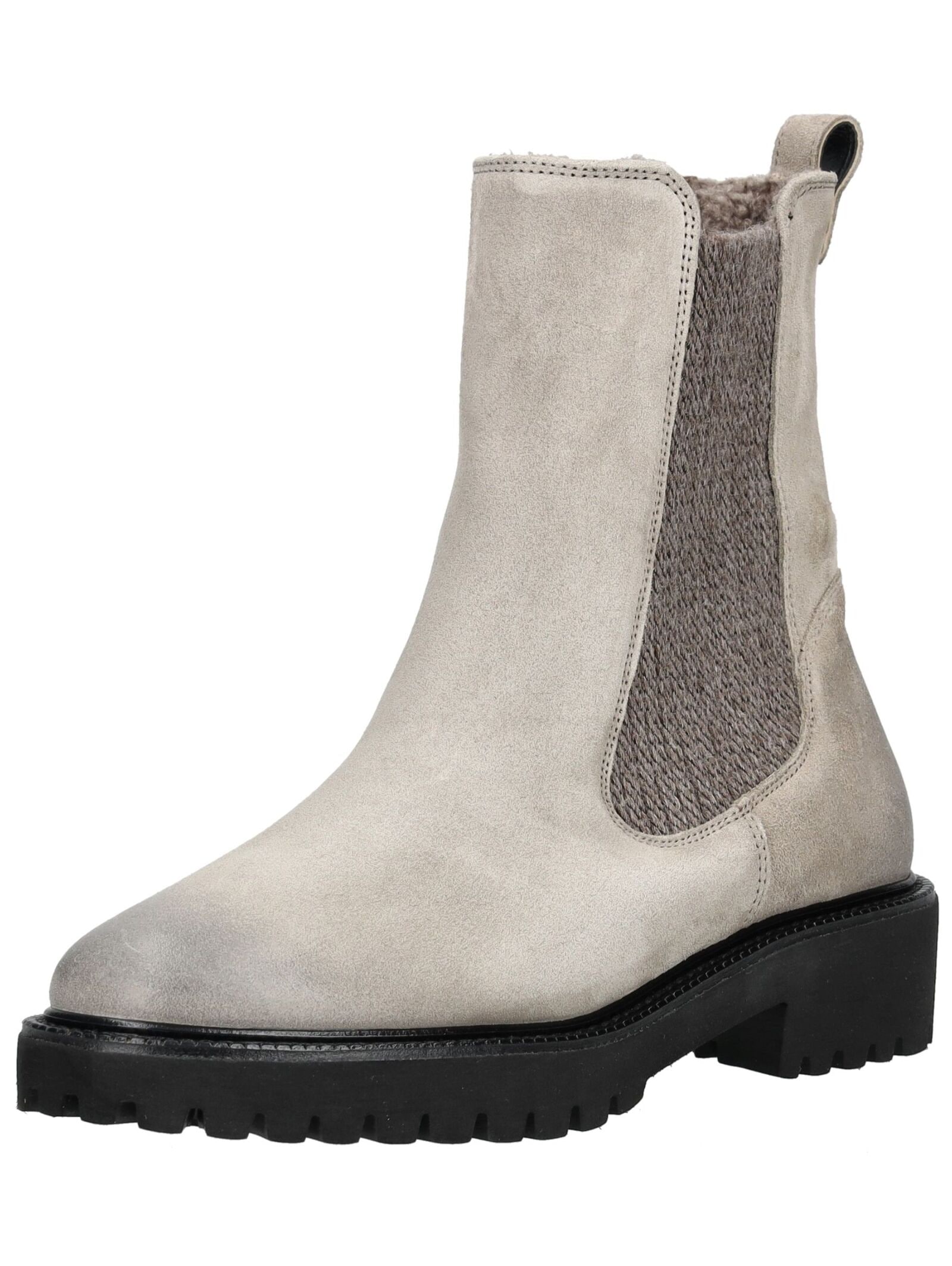Stiefelette PAUL GREEN "Paul Green Stiefelette Veloursleder/Textil", Damen, Gr. 40, grau, Textil, Veloursleder, Schuhe Stiefelette