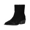 Bikerboots ALMA EN PENA "ALMA EN PENA Stiefelette Veloursleder", Damen, Gr. 39, schwarz, Veloursleder, casual, Schuhe