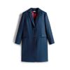 Langmantel TOMMY HILFIGER CURVE "CRV CLASSIC SB WOOL REG COAT", Damen, Gr. 52, blau (schwarz night navy), Web, Obermaterial: 72% Wolle, 25% Polyamid, 3% Kaschmir, unifarben, casual, knieumspielend, V-Ausschnitt, Langarm, Mäntel, in großen Größen,...