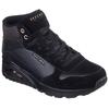 Keilsneaker SKECHERS "UNO-STACRE SHINE", Damen, Gr. 39, schwarz, Veloursleder, Lederimitat, Textil, casual, Schuhe, High Top Sneaker, Schnürboots mit Luftkammern Sohle