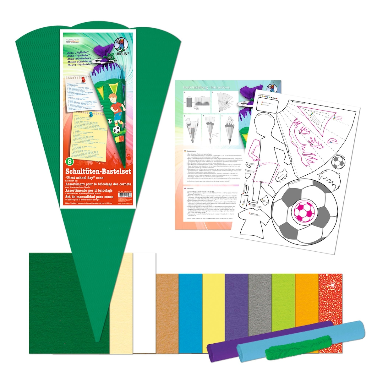 Schultüten-Bastelset Fußballer Image