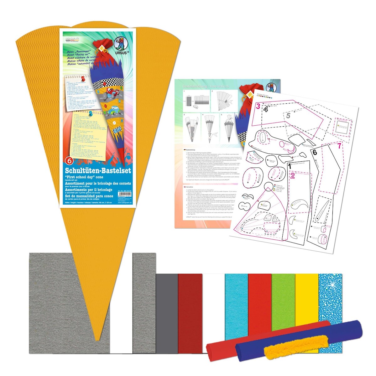 Schultüten-Bastelset Rennwagen Image