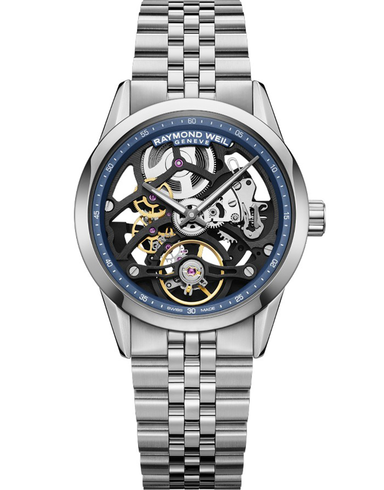 Raymond Weil Freelancer Calibre RW1212 Skeleton Herren Silber Uhr 2783-ST-50000 Image
