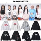 BABYMONSTER 2025 Felpe con cappuccio Hello Monsters Moda Kpop Lettera Stampa BABYMONSTER Stesso Felpa con cappuccio Uomo Donna Autunno Felpe con cerniera