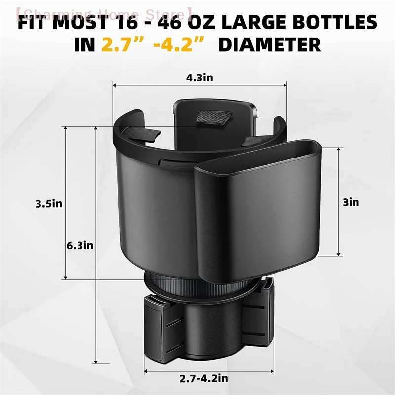Auto Tasse Halter Expander Getränkehalter Adapter Mehrzweck Auto Innen Erweiterbar Organizer Lagerung Zubehör Mit Telefon Halter Image